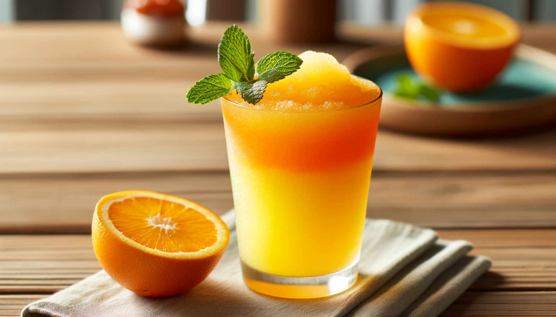 A refreshing icy cocktail that captures the fresh orange taste.